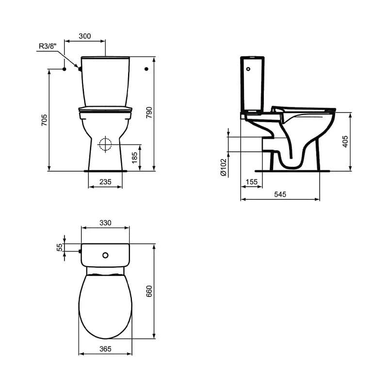 Dimension et taille WC